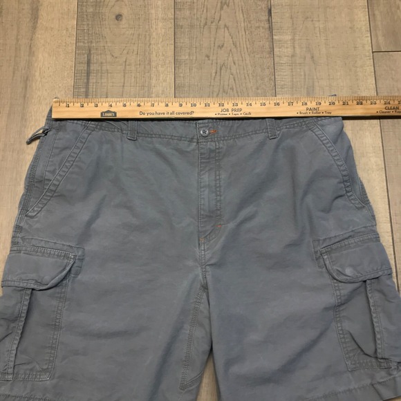 L.L. Bean Shorts Mens Size 42 Gray Cargo Ripstop Allagash Hiking Cotton Canvas‎ - Picture 7 of 10